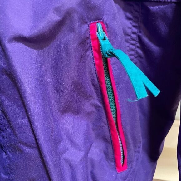 American Vintage Windbreaker Women’s L Full Zip 80s Flashdance Psychedelic - Picture 7 of 9